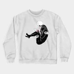 Skeleton love galaxy girl Crewneck Sweatshirt